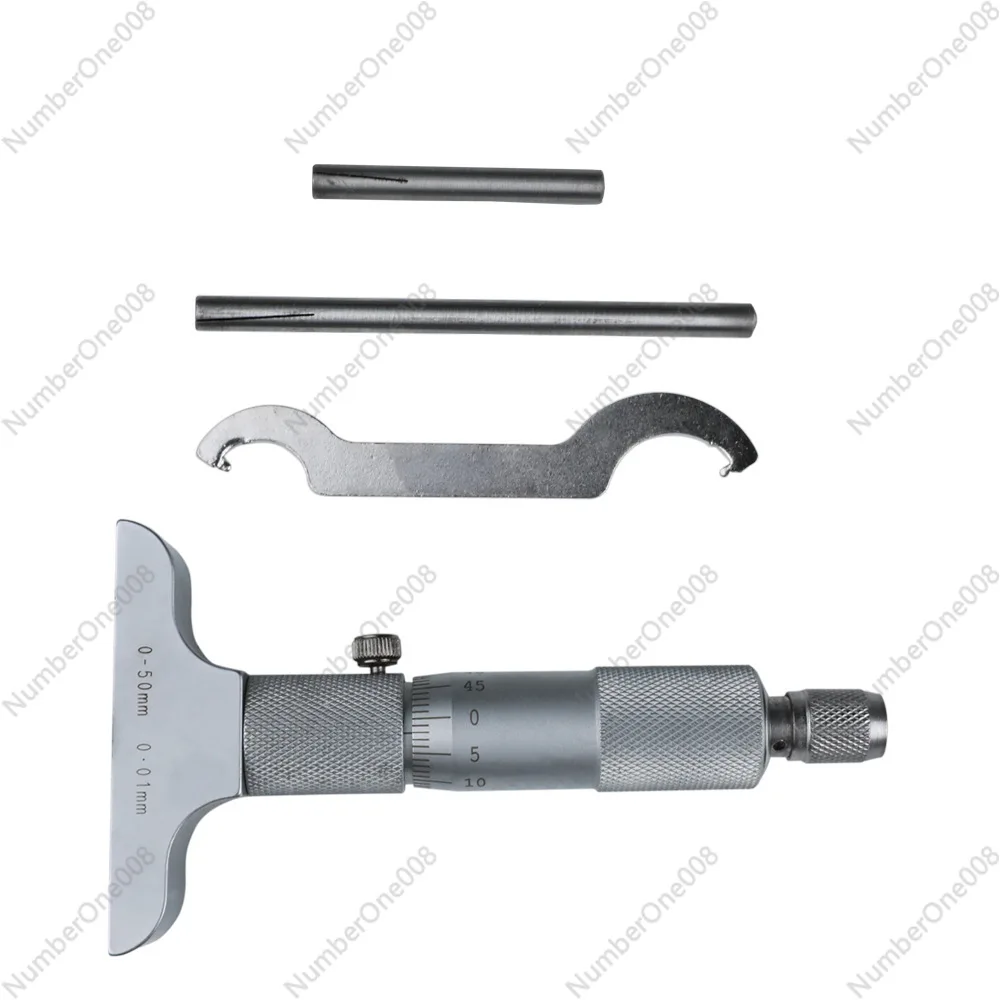 

Микрометр глубины, шаровая головка, 0-50 мм, микрометр глубины отверстия, круглый стержень, механический глубиномер