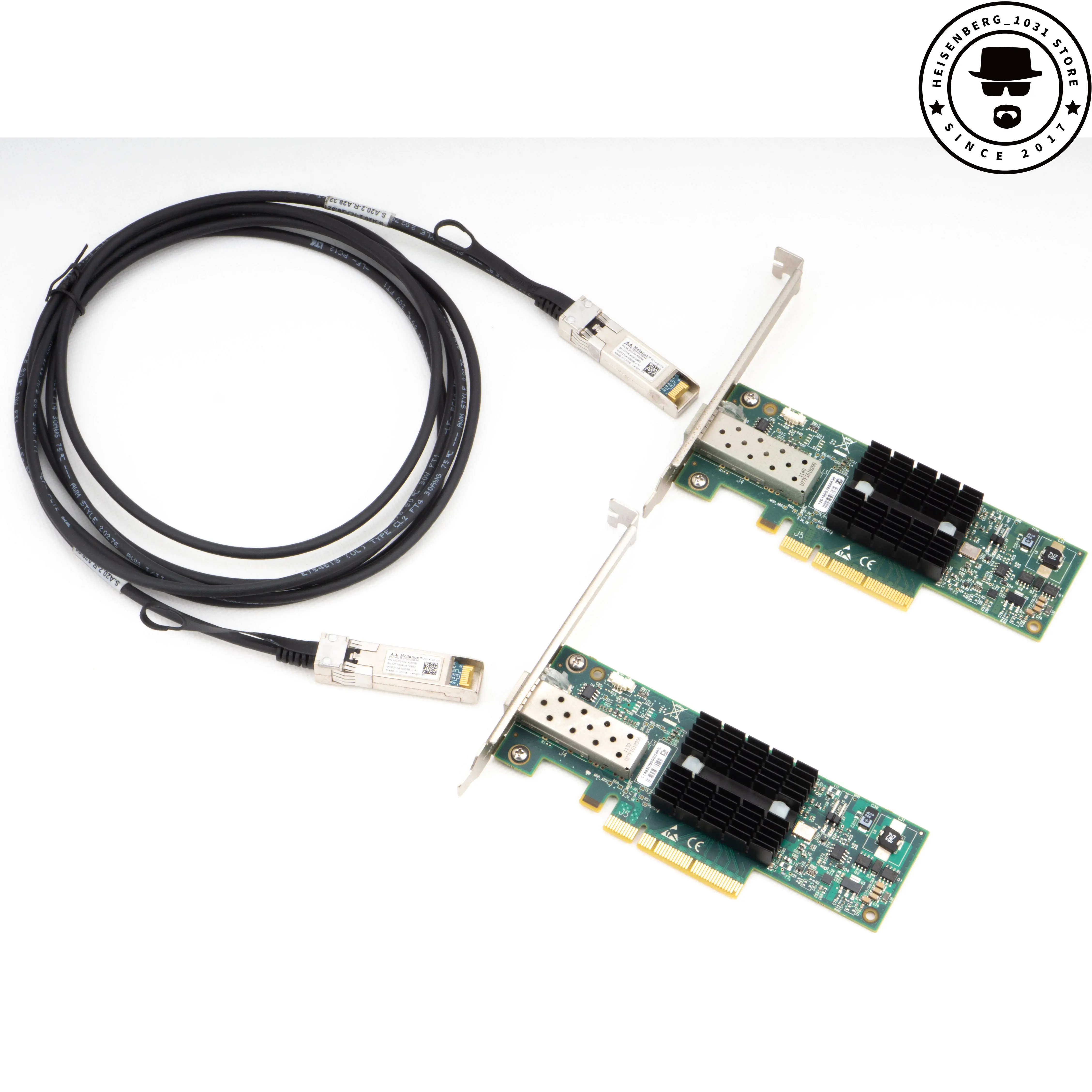 2 pièces MNPA19-XTR/666172-001 Tiroir 10 Go LANOX ConnectX®-2 déchets à port unique Alfred PCIe3.0 X8 10Gbe + DAC1/2/3m MCP2104-X001B remis à neuf