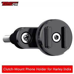 Supporto frizione staffa per Smartphone per manubrio moto acceleratore supporto per telefono acceleratore in alluminio per Harley India ROCKET 3 R