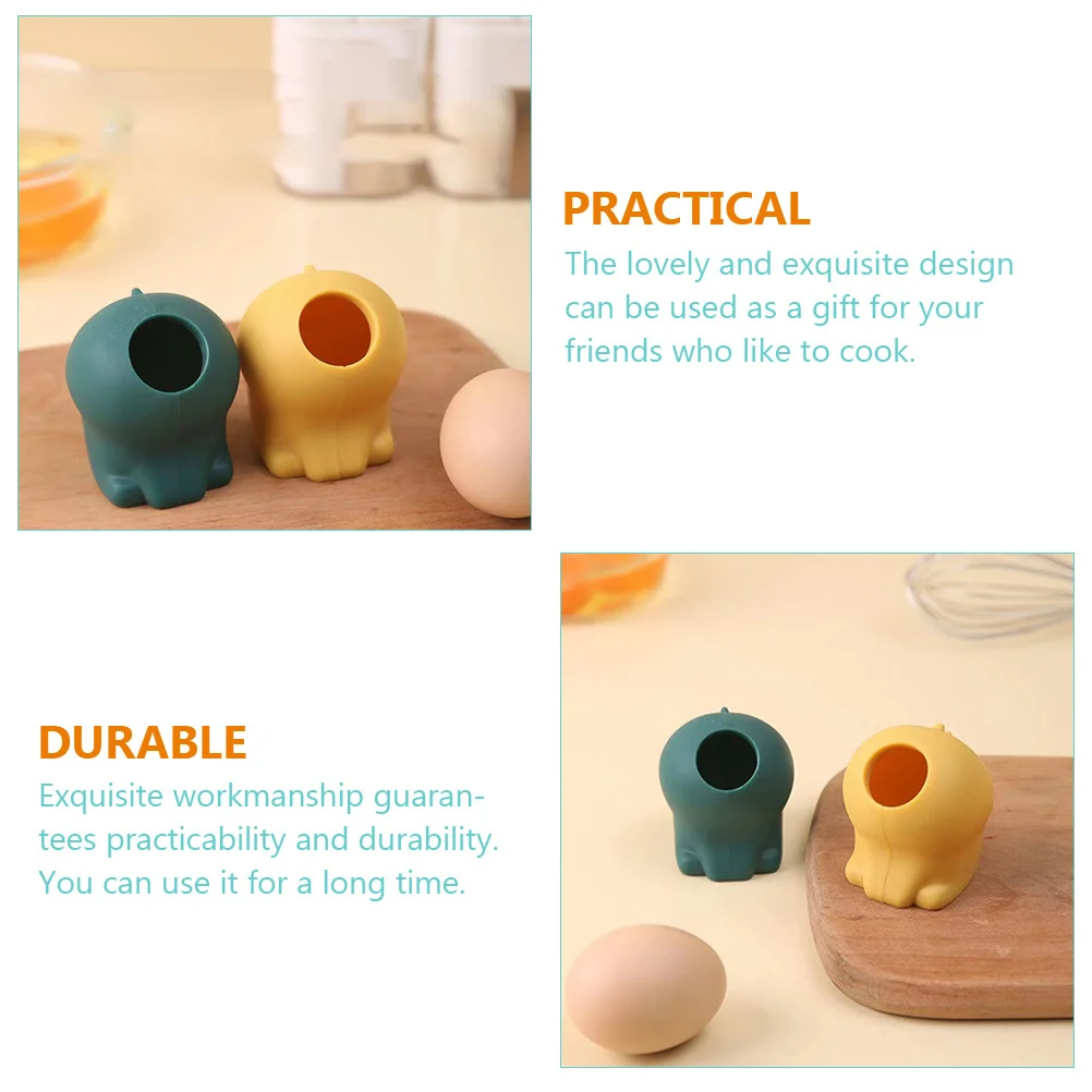 

2Pcs Egg Yolk Separator Silicone Food Grade Safe Non Toxic Flexible Cooking Tool for White Separation Kitchen Gadgets