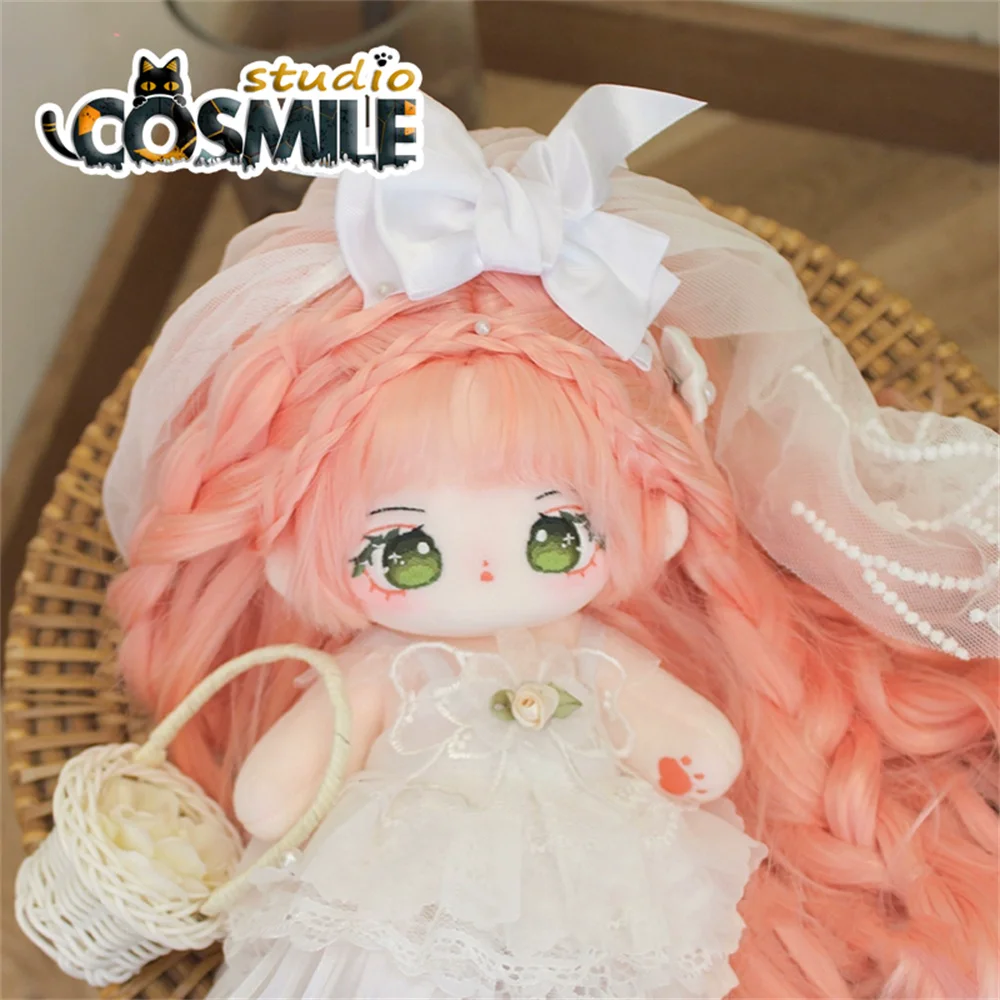 Mermaid Princess Hime Fairy Nikki Tulip Pink Long Hair Wig Wedding Dress Stuffed Plushie 20cm Soft Plush Toy Body Toy Sa CM