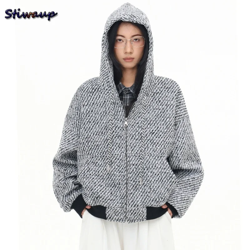 

Women's Sweatshirt with Zipper Gray Hooded Jacket for Women Harajuku Zip Up Hoodies Woman Elegant Warm Casual Women's Hoodie