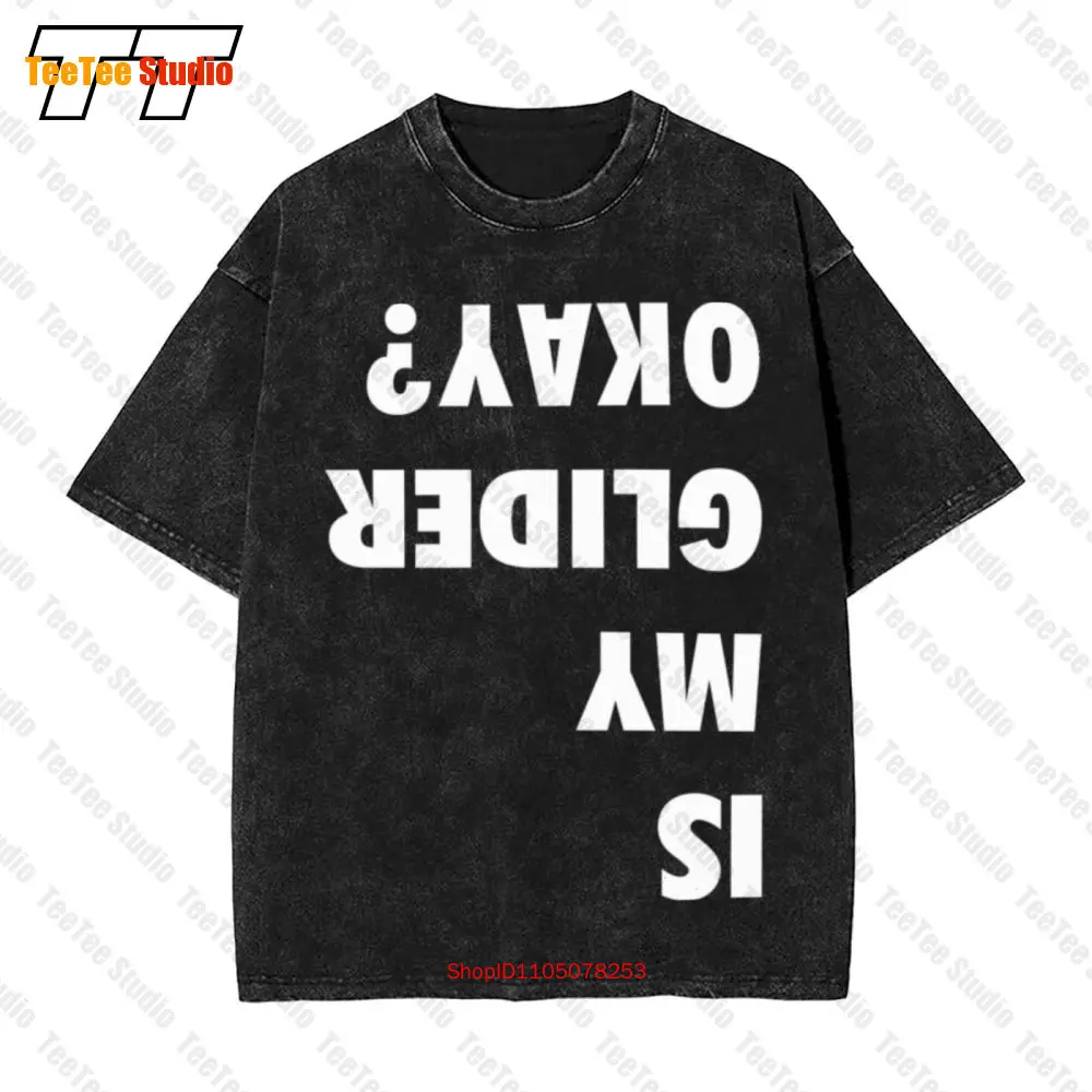 شنق الإنزلاق شنق الإنزلاق شنق طائرة شراعية بالمظلات خمر المتضخم تي شيرت 5C4Y #1