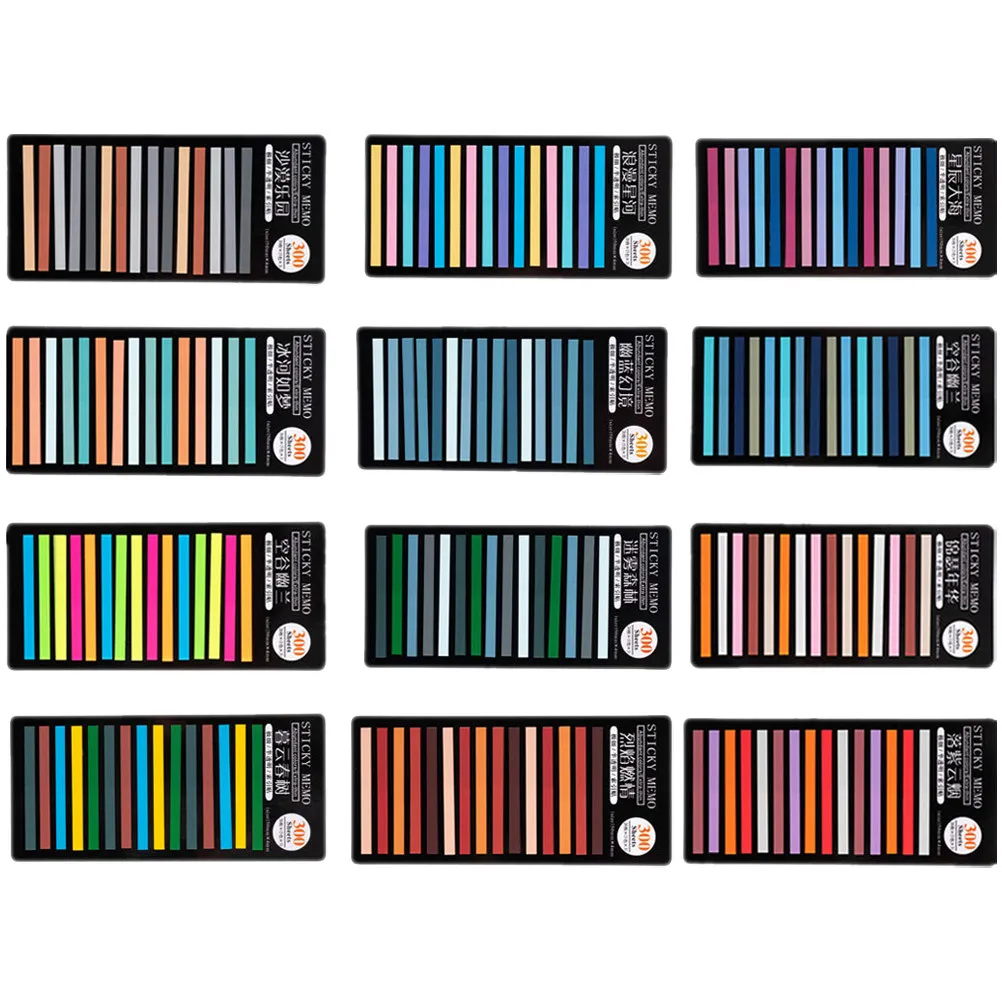 1Set Reading Strips Marking Pads Colored Tabs Frosted Transparent Soft Texture Highlight Strips for Students