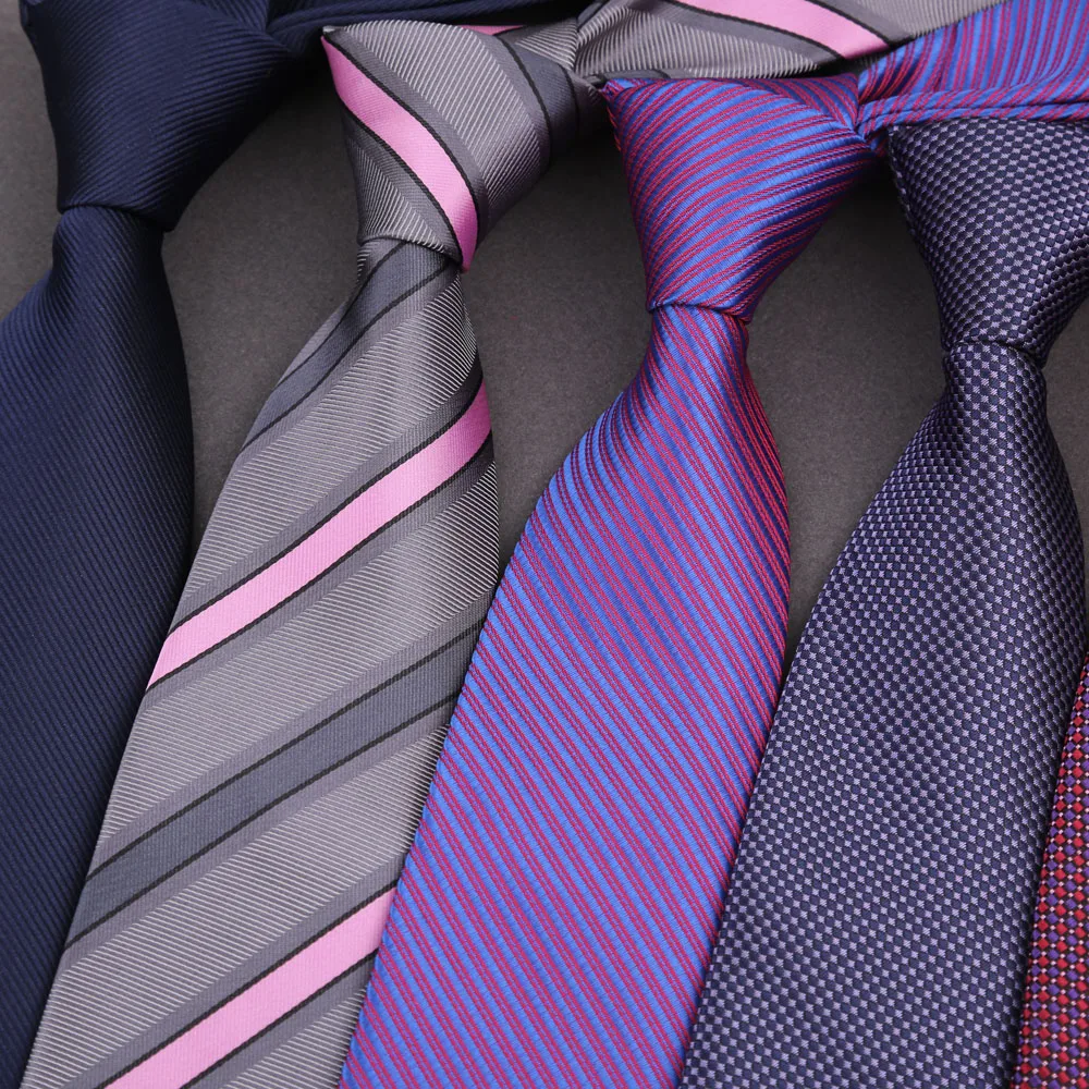 Neue Mode-Design 8 cm Jacquard Gemusterte Krawatte Polyester Seide Krawatte krawatten für männer Business Hochzeit Gravatas Zubehör