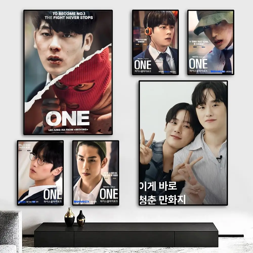 

ONE H-HighSchool Heroes Painting Calligraphy Canvas Poster: Crease Free Waterproof Durable All Space Wall Decor