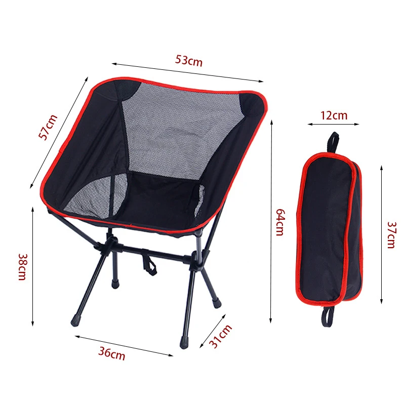 Portable Camping Moon Chair Lightweight Aluminum Folding Picnic Beach Chairs for Outdoor Travelling Fishing Hiking Picnic