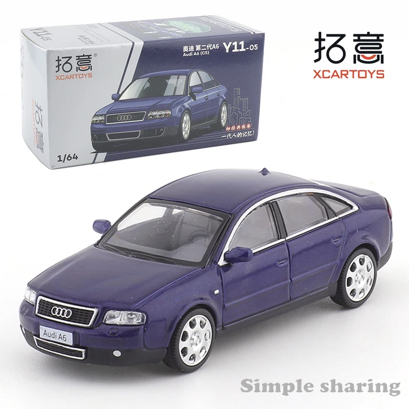 

XCARTOYS POPRACE 1/64 Y11-05 Audi A6(C5) Alloy Die Cast Car Model Toy Blue Diecast Alloy Collection Gift