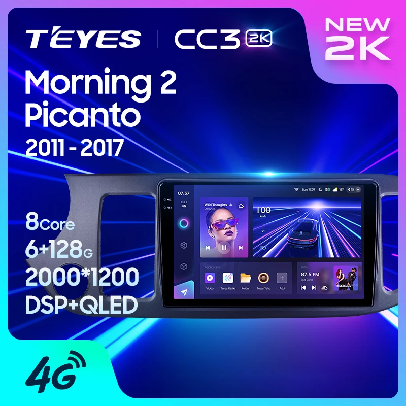 TEYES CC3 2K For Kia Morning 2 picanto 2011 - 2017 Car Radio Multimedia Video Player Navigation stereo GPS Android 10 No 2din 2 din dvd