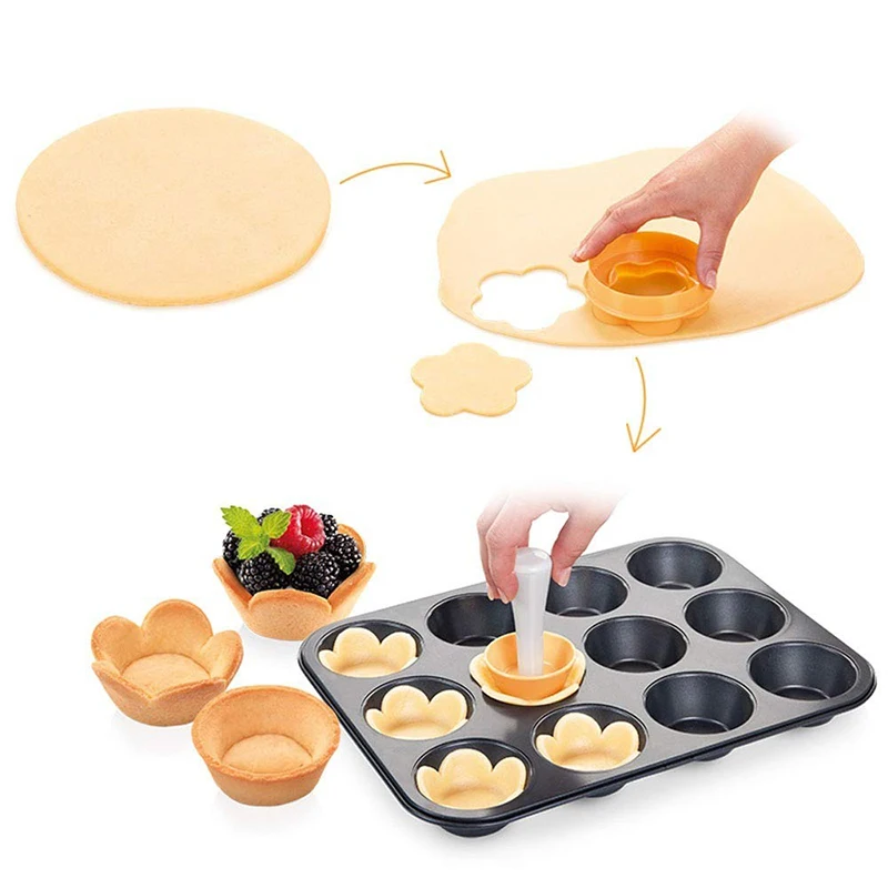 Tart Shells Mold Pastry Tamper Plastic Mini Tart Tamper Round Tartlet/Tarts Shell Maker Baking Tools