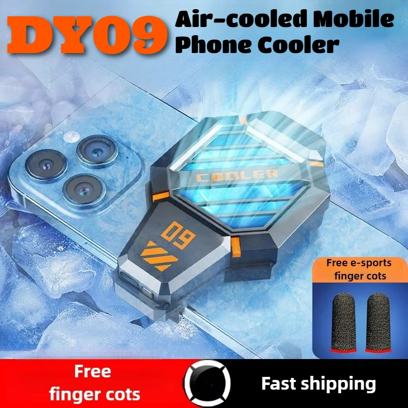 

DY09 ABS Mobile Phone Strong Wind Air-cooled Cooling Fan Radiator for IOS Android Universal Gaming Accessories PUBG Game Cooler