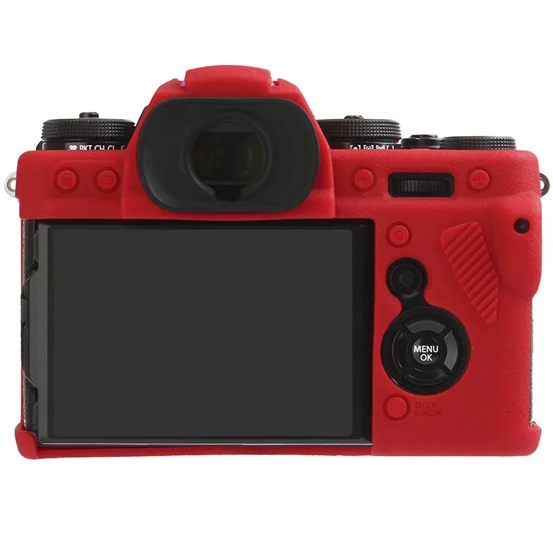 Protective Cover Protector Skin For Fujifilm X-T3 Camera Bag Litchi Anti-slip Silicone Case+ Tempered Glass LCD Protective Film