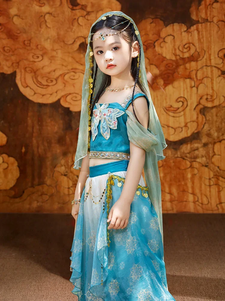 Dunhuang Flying Apsaras Hanfu New Western Princess Music Drum فستان الرقص الهندي الكلاسيكي فستان الأداء #5