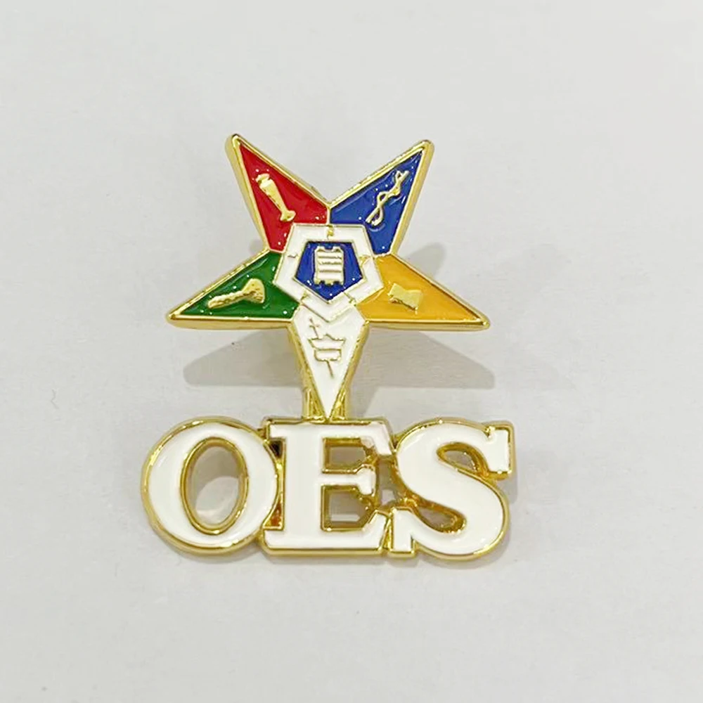 OES Order of the Eastern Star pentagram brooch and souvenir jewelry