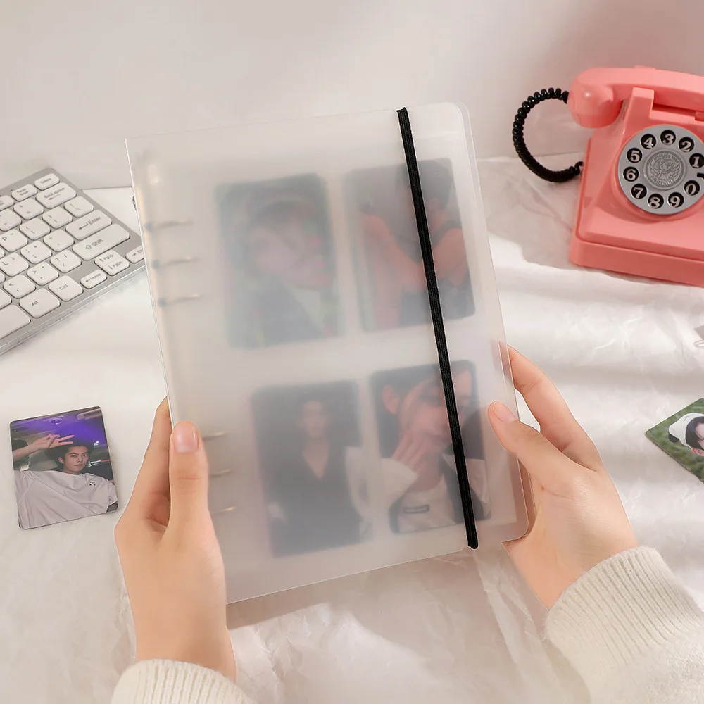 6 Ringband Cover 4 Pocket Bindmiddelen Trading Card Album Houder Collectie Mappen Fit voor YuGiOh MTG TCG Game Sport kaarten foto