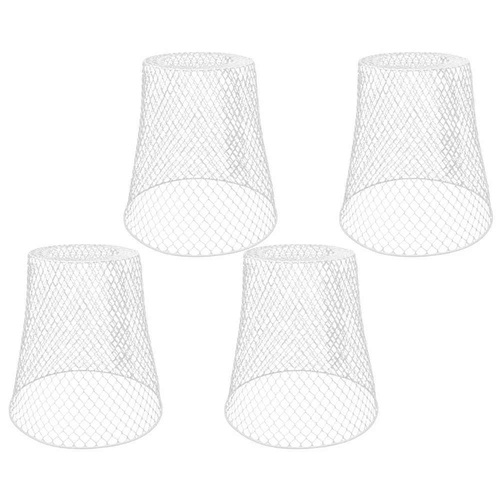 

4Pcs Iron Weave Basket Sturdy Multi-Purpose Storage Organizer for Waste Sorting Fruit Protection Plant Care Metal Mesh Trash Can