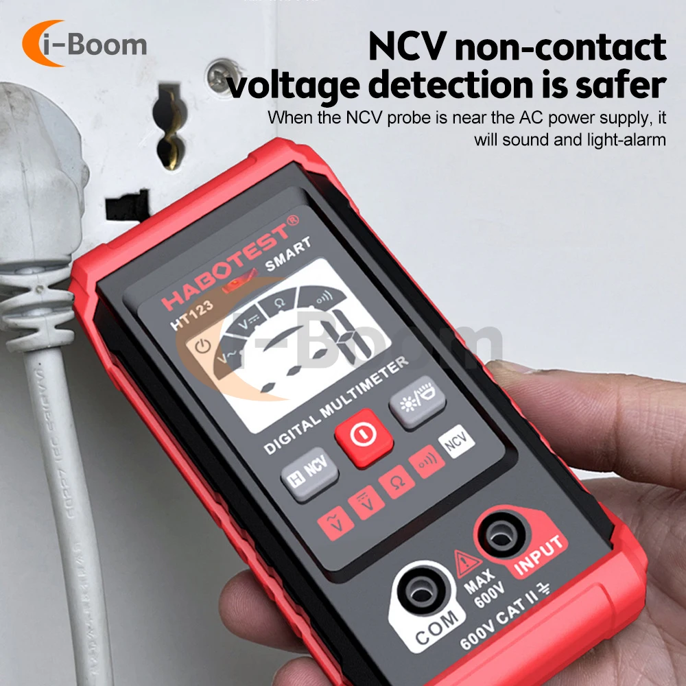 HT123 smare Digitális multimeter AC/DC feszültség Szabadkozás Folyamatosság mérési teszter Elektromos NCV multimeter vel backlight