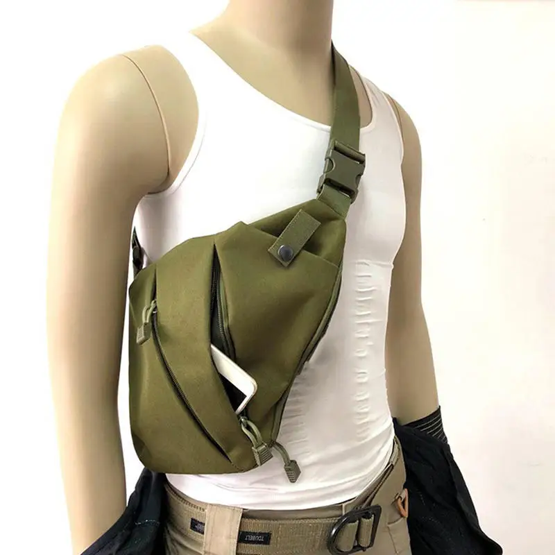 

Outdoor Cycling Crossbody Bag Multi Functional Tactical Chest Bag Mountaineering Army Fans Chest Hanging Shoulder Bags