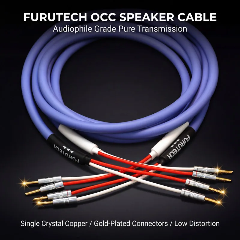 

FURUTECH FS-α36 Alpha OCC HiFi Speaker Cable Original Banana plug Power amplifier speaker cable Audio amplifier cable