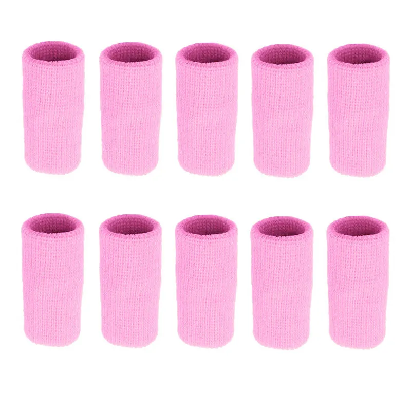 10PCS Elastische Sport Finger Ärmeln Arthritis Unterstützung Finger Schutz Outdoor Gym Basketball Volleyball Finger Schutz Corrector