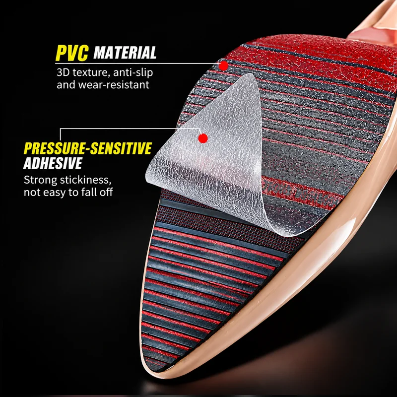 1/2 Roll of 50cm Long Transparent Anti-Slip Stickers, Cut to Size, Wear-Resistant and Durable, Anti-Slip Pads for Women's High Heels, Suitable for High Heels, Flat Shoes, and Sports Shoes, Clear Anti-Slip Sole Care Accessories, Winter Anti-Slip Stickers - view 4