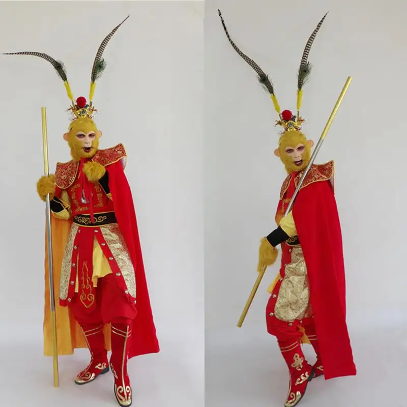 Viaggio nel West Sun Wukong Costume adulto Set completo abbigliamento da combattimento Performance sul palco