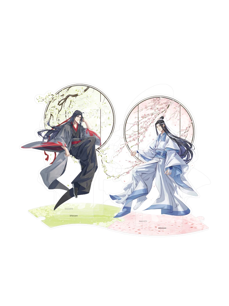 Anime Mo Dao Zu Shi Acrylic Tactics Stand Wei Wuxian Lan Wangji Double Insert Toy Gif