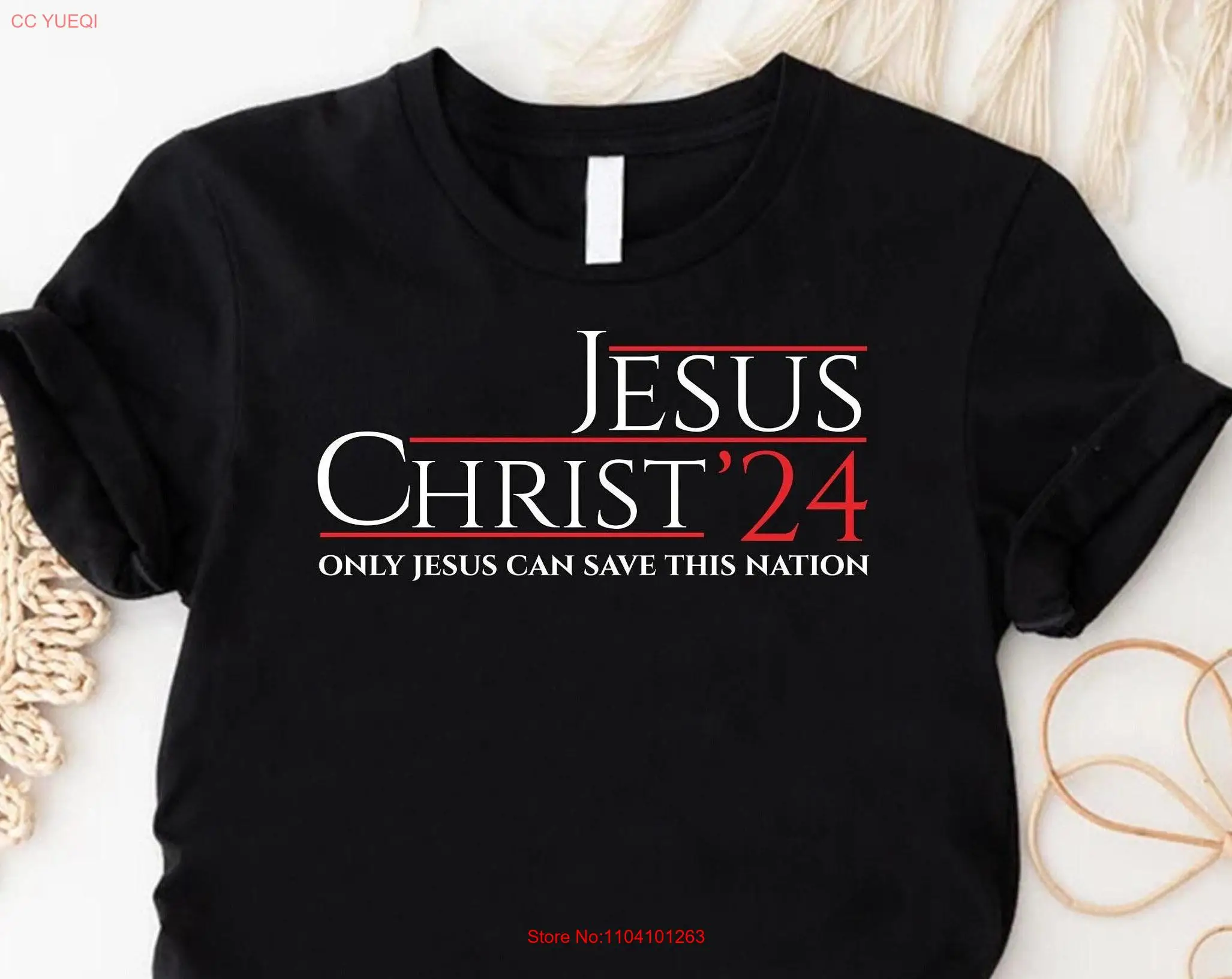 

Jesus Christ 2024 T Shirt Only Can Save This Nation Religious Election Day Christian Voter For PresidenT