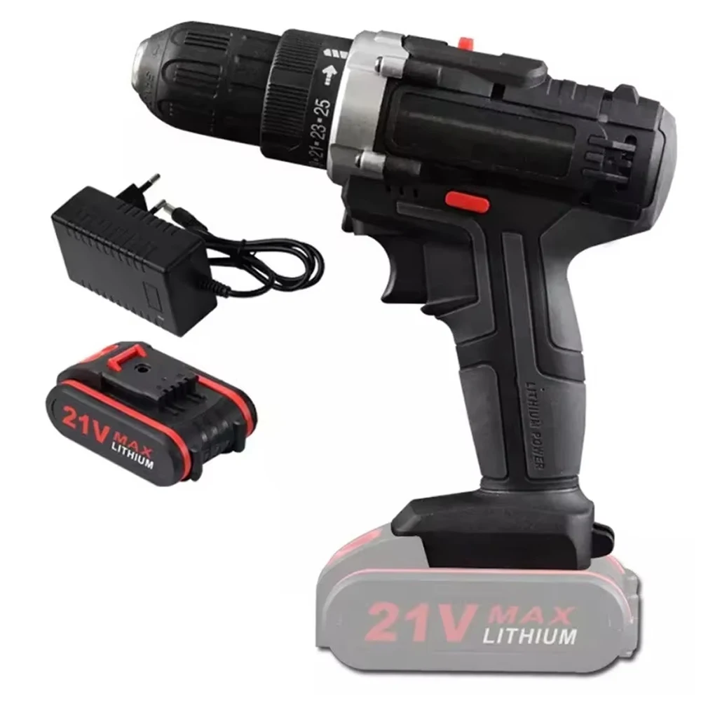 مثقاب كهربائي لاسلكي 21 فولت 280 وات، نوعان من مثقاب كهربائي يدوي ذو وظيفة متغيرة السرعة، مفك براغي كهربائي منزلي من الليثيوم #6