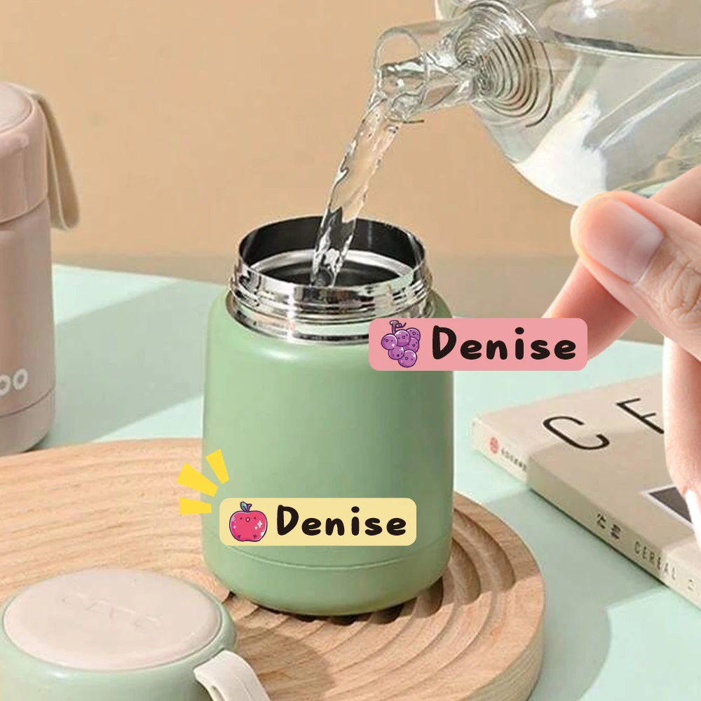Custom Kawaii Name Sticker,Transparent Waterproof Stickers for Kids,diy Name Labels for School Bag Pen Box Mug Uniform view 2