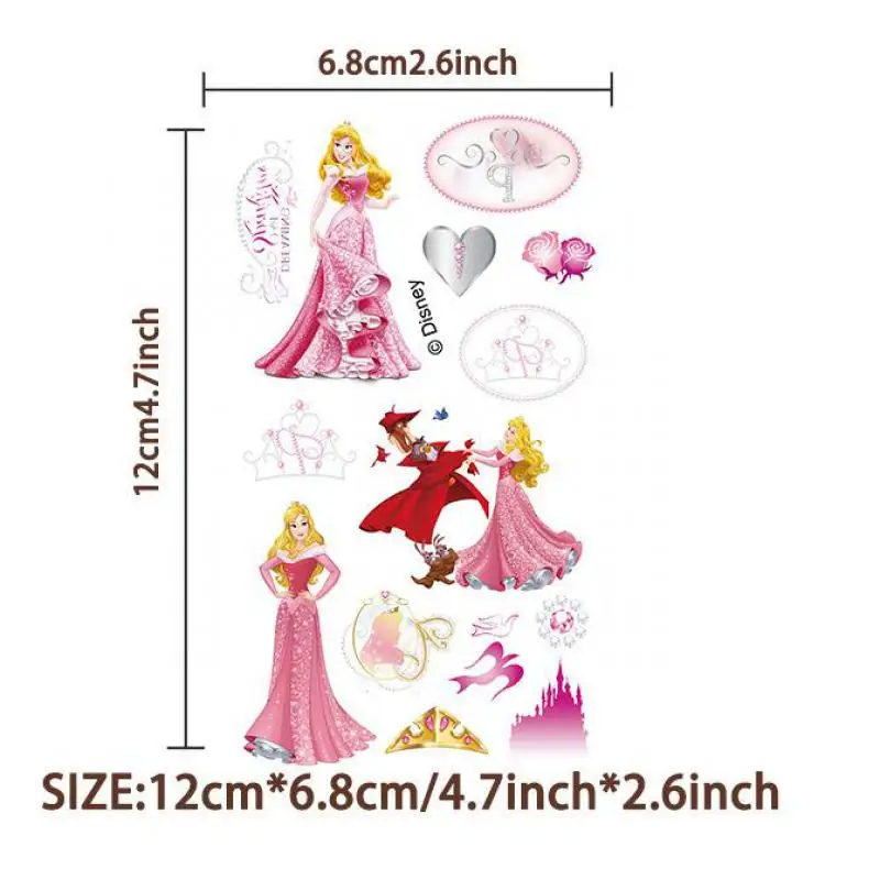 10Pcs/set New Cartoon Princess Temporary Tattoo Stickers Waterproof Art Tattoo For Birthday Party Gift