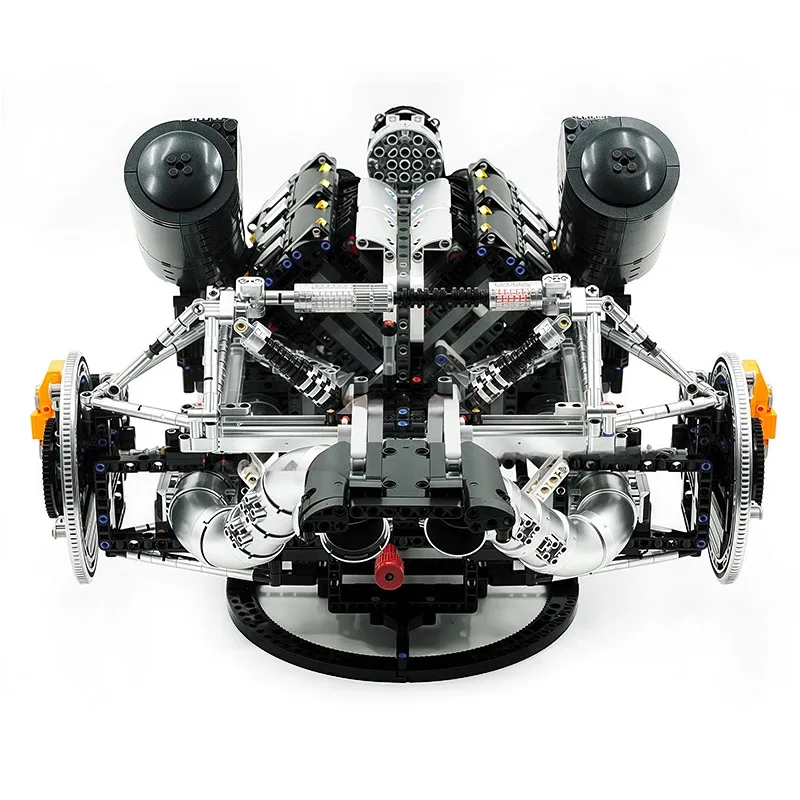 MOLD KING 10248 Tecnico di fascia alta JZK V8 Hyper Motore Modello Building Block Assemblaggio di mattoni Puzzle Giocattolo fai da te Ragazzo Regalo di Natale Capretto