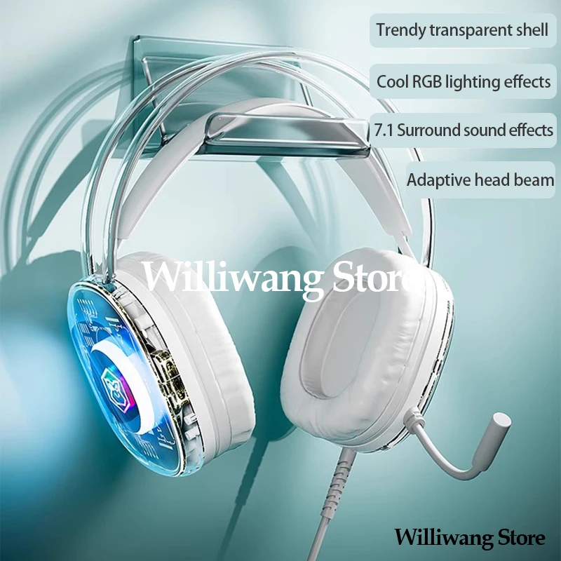 NEW Original X15 Transparent headphone wired gaming desktop computer esports dedicated noise reduction earphone with microphone