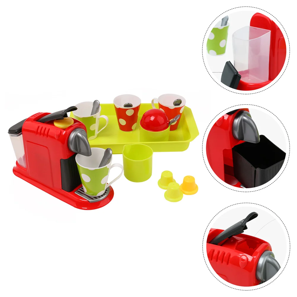 

Kitchen Toys Mini Simulation Coffee Machine Emulation Maker Childrens Girl Kids Simulated Household Appliances Abs for Girls