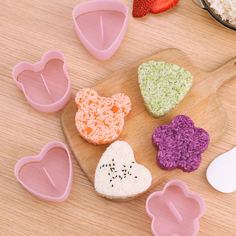 New DIY Sushi Mold Onigiri Rice Ball Food Press Triangular Sushi Maker Mold Japanese Home Kitchen Bento Accessories Tools