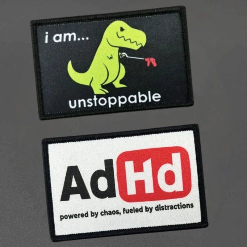 Parche de moral ADHD con velcro para chaleco táctico o mochila - imagen 4