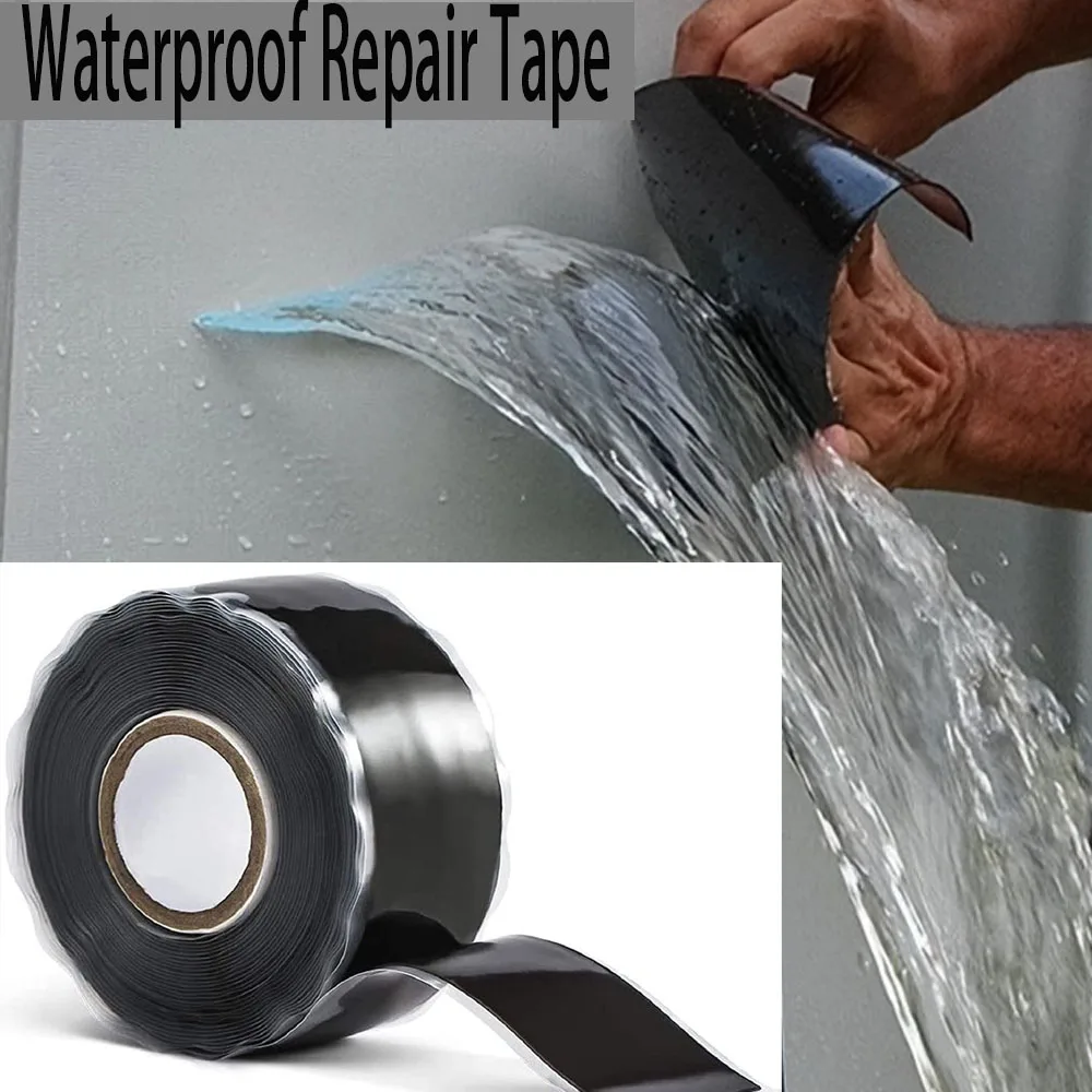 Waterproof Self-Fusing Silicone Tape for Pipe Leak Repair - Highly Elastic, Self-Adhesive, White Waterproof Tape For Leaks Flex