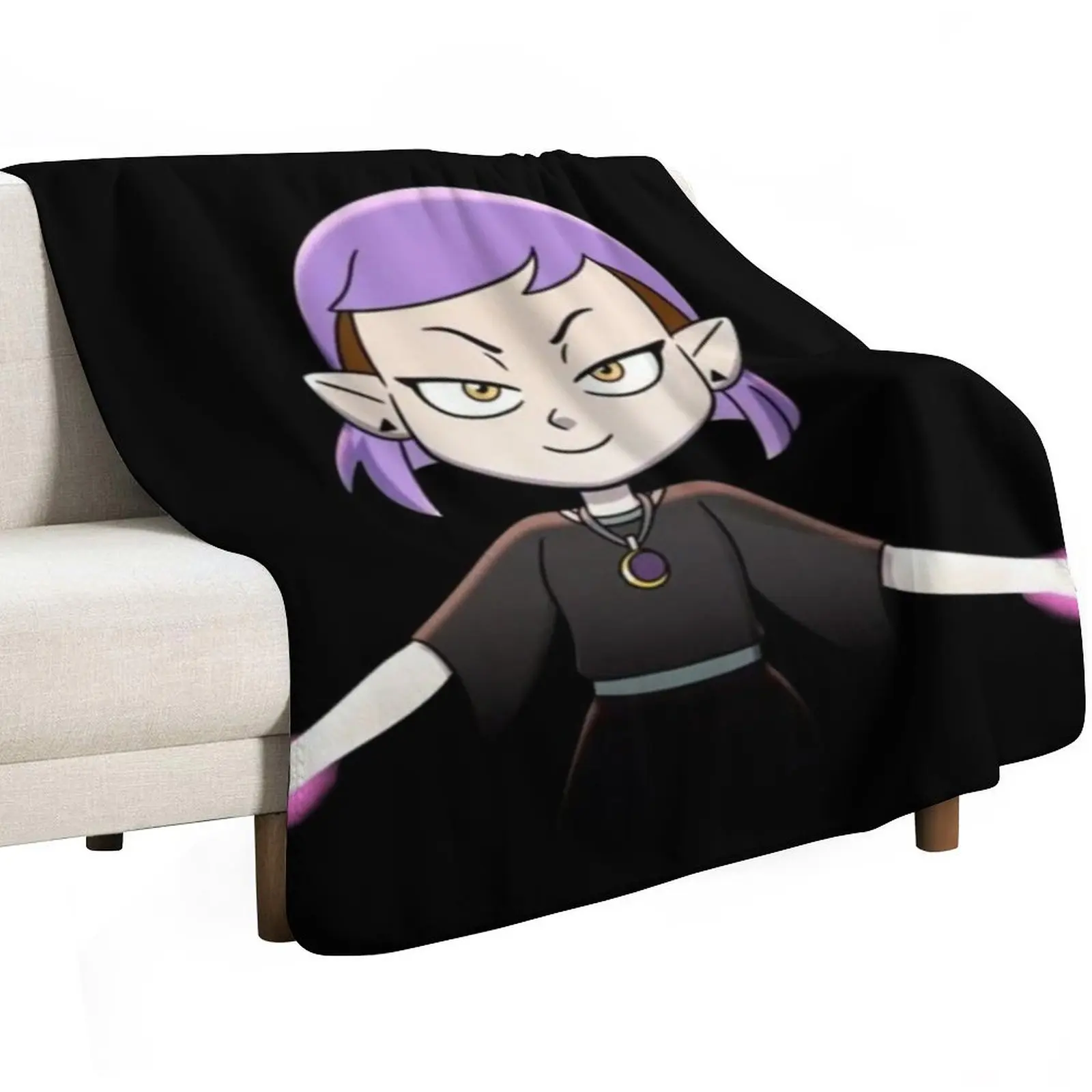 amity blight updated purple hair intro Throw Blanket Stylish Warm Blanket for Living Room Bedroom