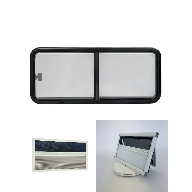 700*400 Travel Trailer Sliding Window Single Slide Acrylic Glass Custom Frame Color for Motorhome