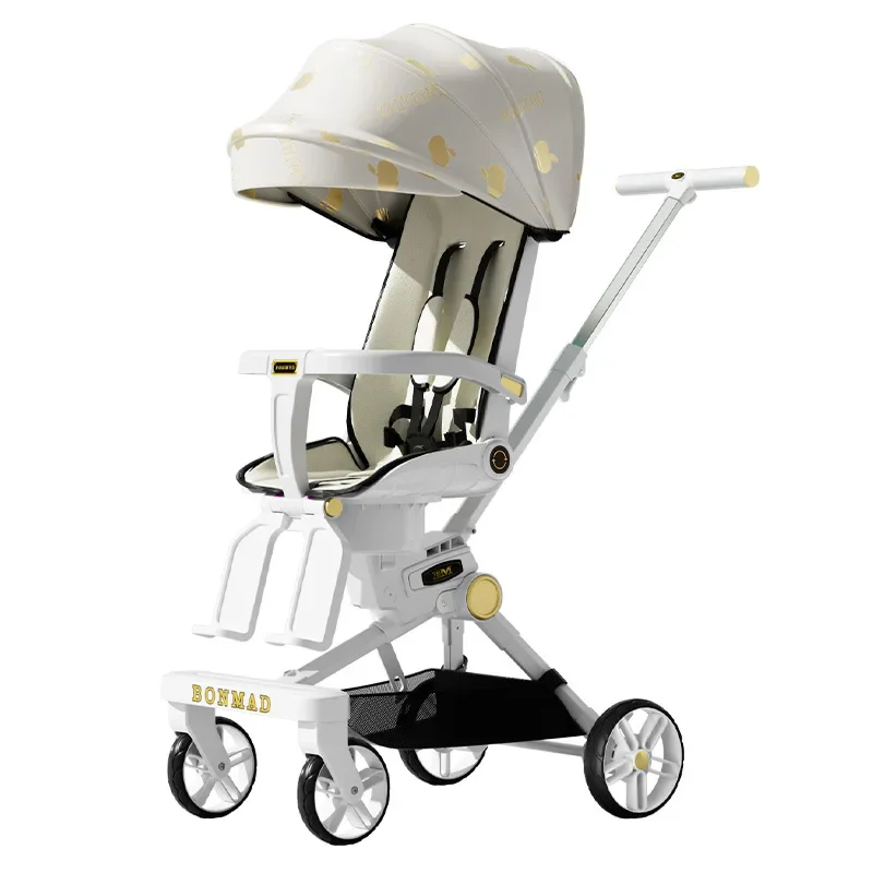 Newborn Stroller High Landscape Lightweight Folding Travel Stroller Two-way Seat Four-wheel Shock Absorption Baby Stroller