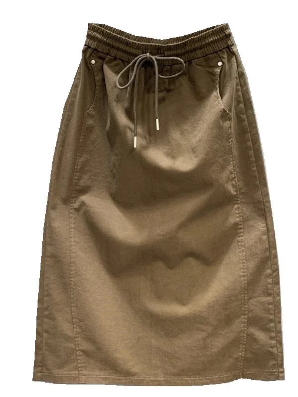 

Waed Mid-Length A-Line Skirt Vintage Design Slimming Loose Fit Versatile Spring Summer New Sle High Waist Commute Korean ...