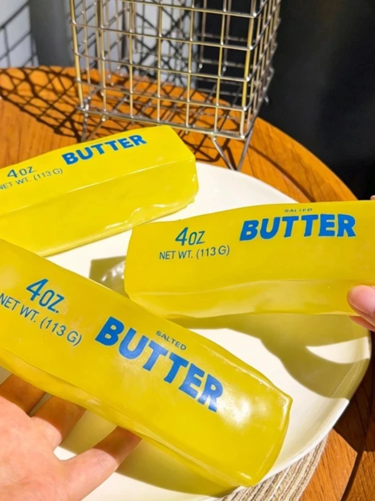 Squishy Simuliertes Butter-Quetschspielzeug zur Stresslinderung, weich, langsam aufsteigend, sensorisches Fidget-Spielzeug für Angstzustände, ADHS, Autismus, Geschenk für Erwachsene