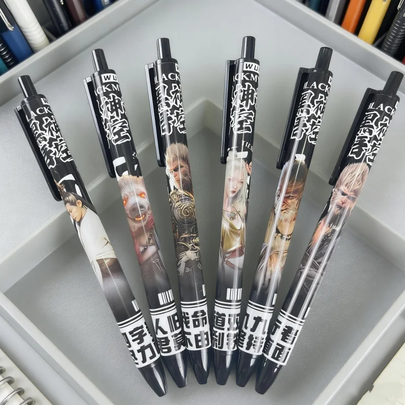 

Набор из 23 черных гелевых ручек в стиле «Черный мифологический Укун» с произвольным дизайном, милые и стильные выдвижные ручки, высококачественные студенческие гелевые ручки с нажимным механизмом 0,5 мм, ручки для экзаменов, шариковые ручки, черные ручки