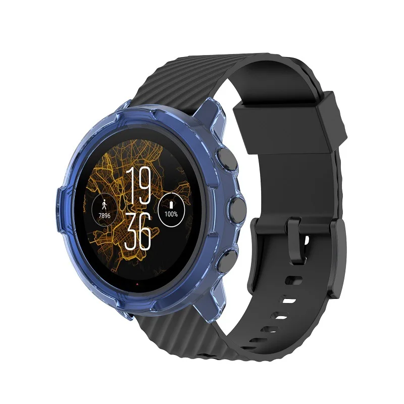 New TPU Watch Case For Suunto 7 Smart Watch Half Cover Anti-drop Protective Shell Suunto Watch Shockproof Cover Accessories