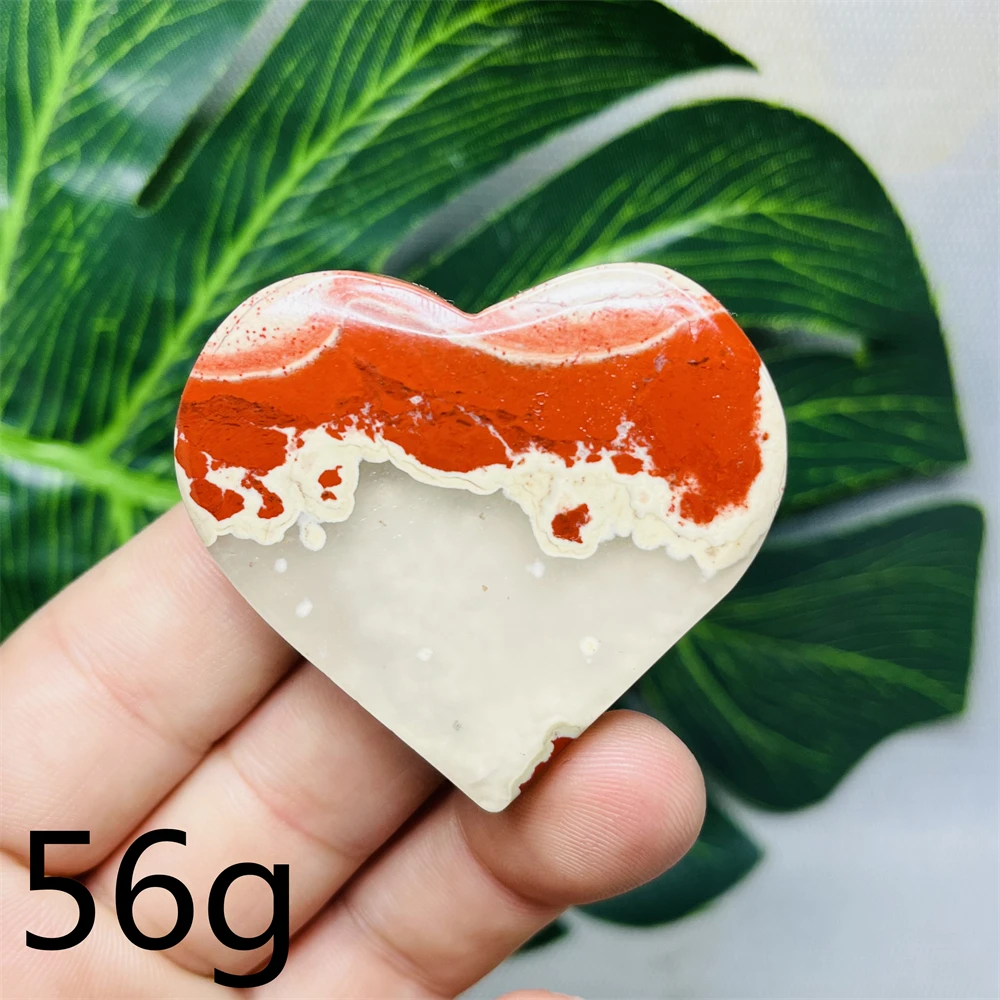 Red Jade Crystal Agate Heart Shape Hand Polished Natural Gems Home Room Decoration Gift Witchcraft altar Prayer Stone Healing