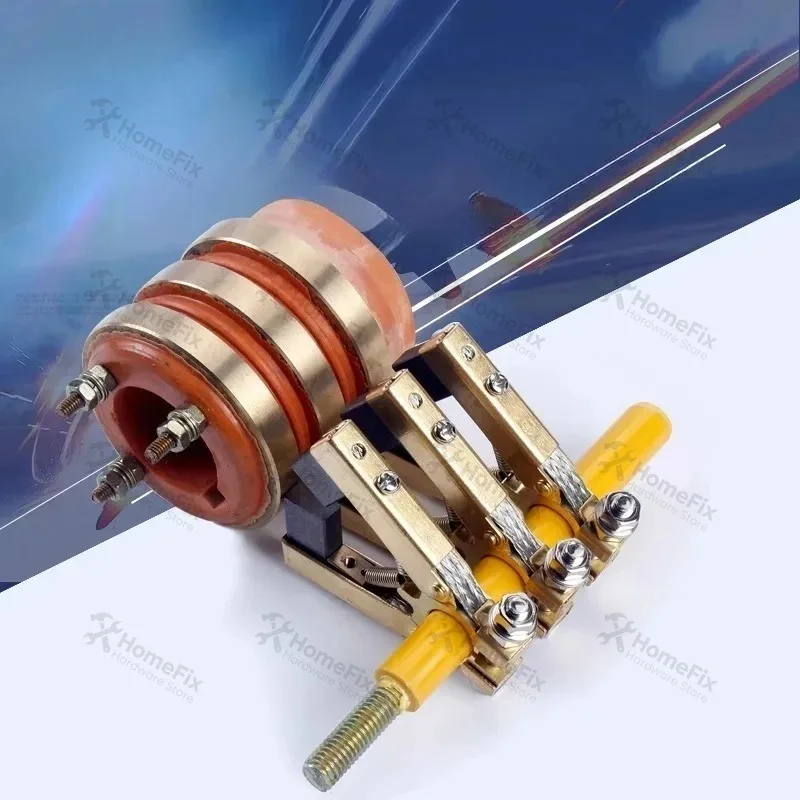 2/3/4/5 Way Conductive Slip Ring Collector Assembly Copper Carbon Brush Holder & Sealing Packer Return Copper Ring
