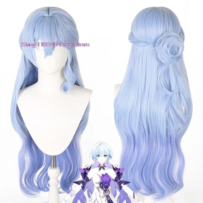 Honkai Star Rail Robin Cosplay Wig Long Blue Gradient Wig Cosplay Game Cosplay Wigs Heat Resistant Synthetic ROBIN Wigs