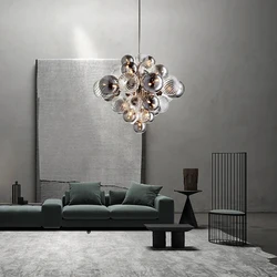 Glass Bubble Ceiling Chandelier Home Appliance Lustres Living Room Hanging Lamps Bedroom Decoration Minimalist Lamprasa