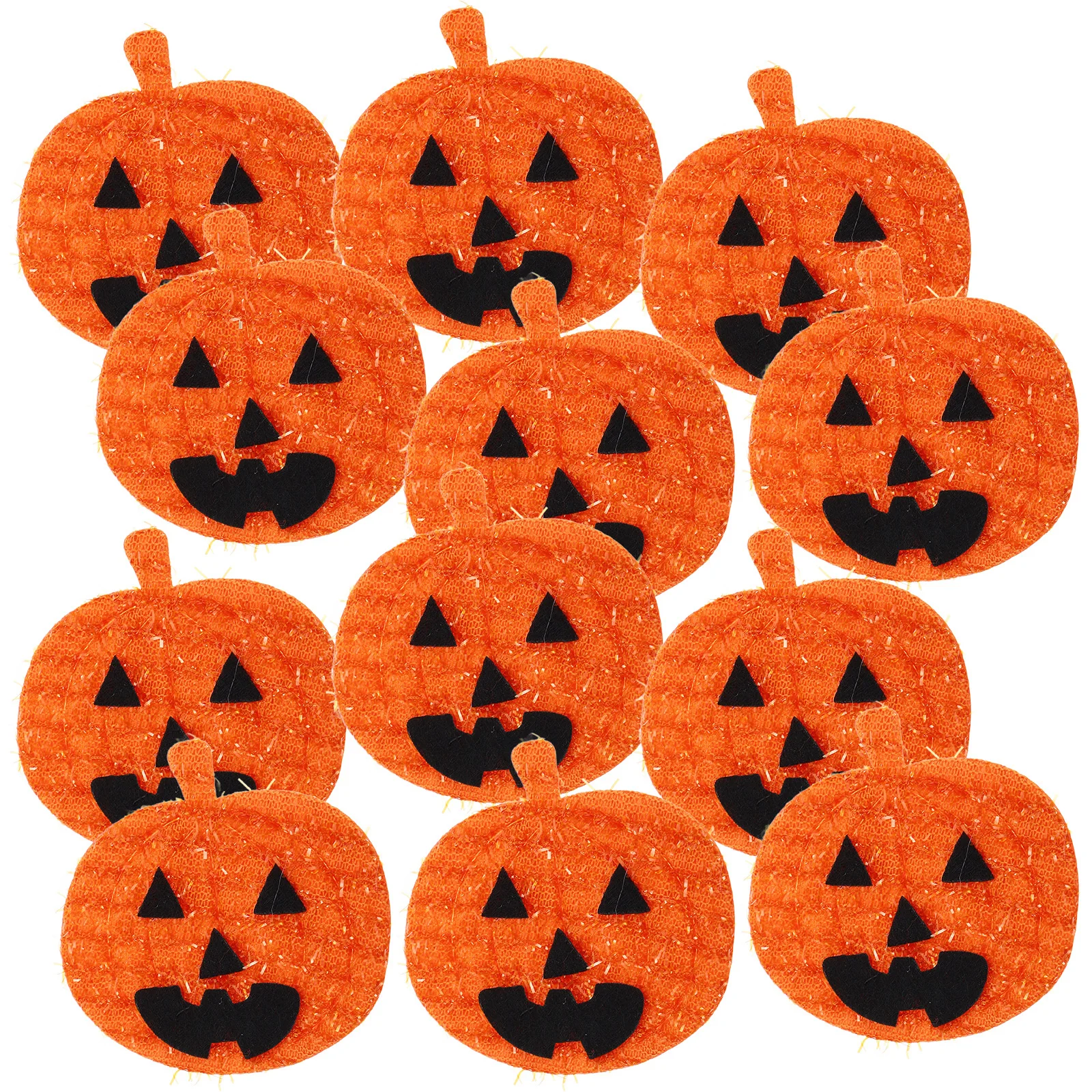 

12 Pcs Halloween Pumpkin Patch Stickers Spider Non Woven Patches for Kids DIY Appliques Decoration Clothes Accessories