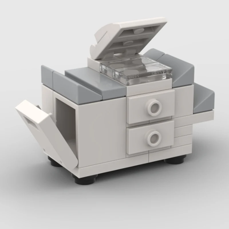 City Street View Model MOC Building Bricks Photo Copy Machine Modular Technology Gifts Holiday Assemble Children Toys Suit view 3